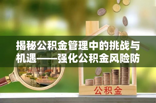 崇阳揭秘公积金管理中的挑战与机遇——强化公积金风险防控的多维策略
