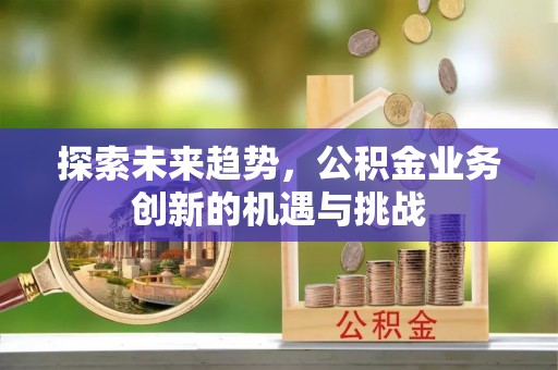 崇阳探索未来趋势，公积金业务创新的机遇与挑战
