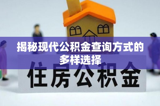 崇阳揭秘现代公积金查询方式的多样选择